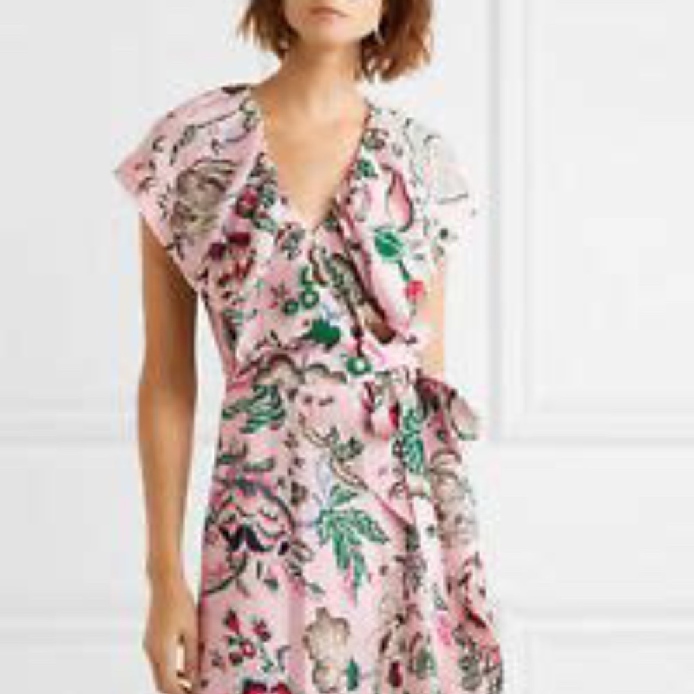 Tory Burch Adelia Floral Wrap Dress XS - Picture 3 of 16